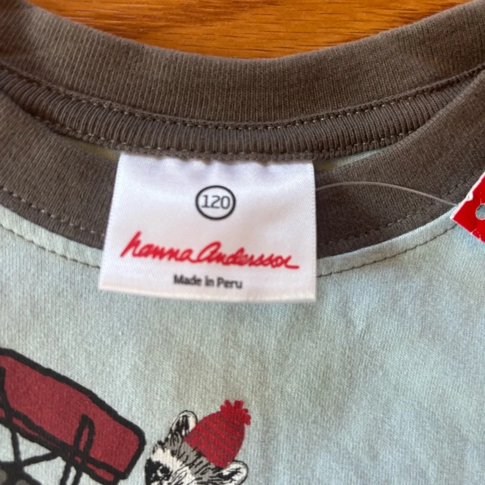 NWT Hanna Andersson Boys Long Sleeve Shirt Sz 120 (6-7) Winter Christmas Holiday